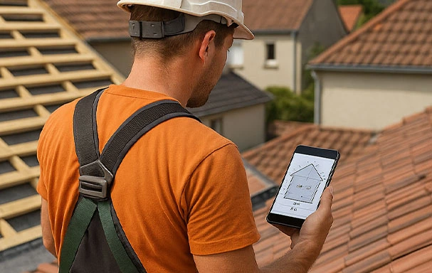 Application de prise de cotes pour couvreurs